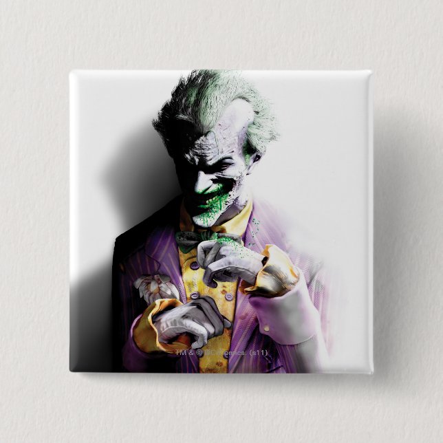 Chapa Cuadrada Ciudad Batman Arkham | Joker (Anverso)