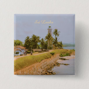 Chapa Cuadrada Ciudad costera de Galle, Sri Lanka Recuerdo de via