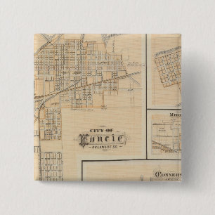 Chapa Cuadrada Ciudad de Muncie, Delaware Co con Yorktown