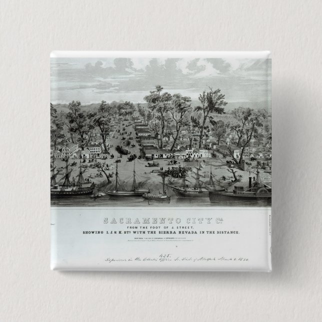Chapa Cuadrada Ciudad de Sacramento, California (Anverso)