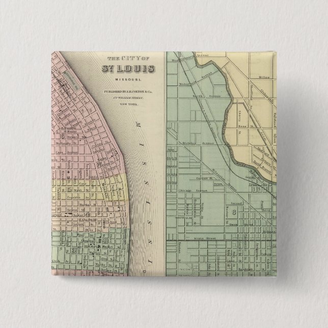 Chapa Cuadrada Ciudad de St Louis, Missouri City of Chicago (Anverso)