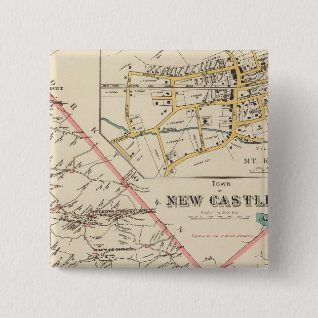 Chapa Cuadrada Ciudad del Castillo Nuevo (Anverso)