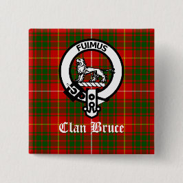 Chapa Cuadrada Clan Bruce Escudo Tartan Personalizado