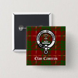 Chapa Cuadrada Clan Cameron Escudo y Tartán