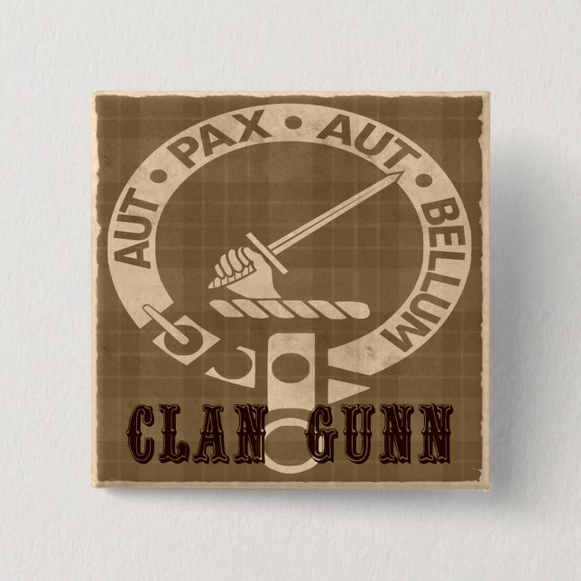 Chapa Cuadrada Clan Gunn Sepia (Anverso)