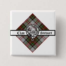 Chapa Cuadrada Clan Stewart Fancy Escudo Badge