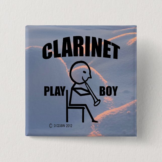 Chapa Cuadrada Clarinet Play Boy (Anverso)