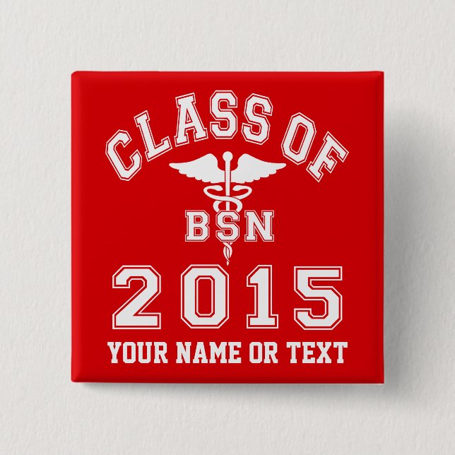Chapa Cuadrada Clase de 2015 BSN (Anverso)