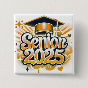 Chapa Cuadrada Clase de 2025 Graduación de secundaria de 2025