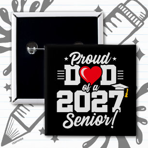 Chapa Cuadrada Clase de 2027 Graduación de último año Orgulloso P