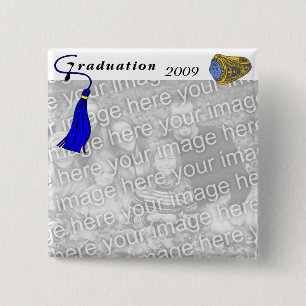 Chapa Cuadrada Clase de graduación Anillo AZUL