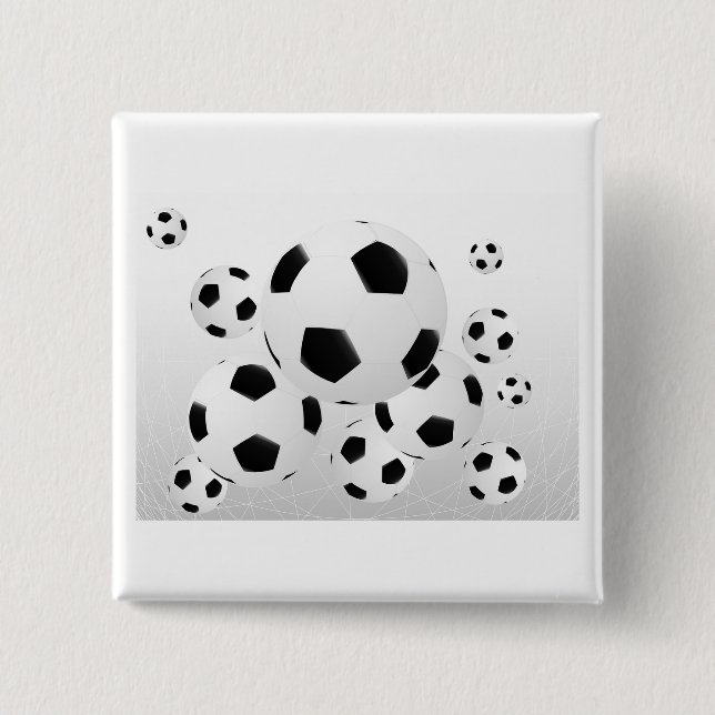 Chapa Cuadrada Classic Soccer Football Balls Flying Sports (Anverso)