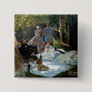 Chapa Cuadrada Claude Monet - Almuerzo en la hierba, panel derech