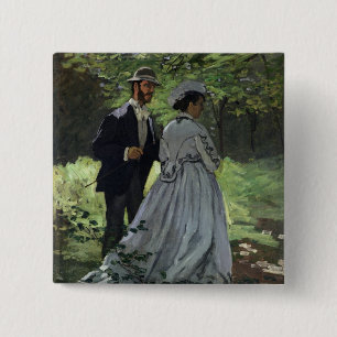 Chapa Cuadrada Claude Monet el   el Promenaders, Bazille, Camilo