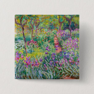 Chapa Cuadrada Claude Monet - El jardín de iris en Giverny