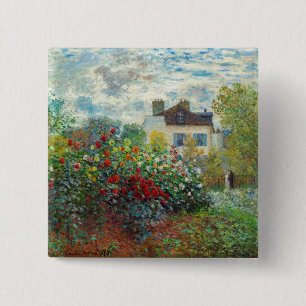 Chapa Cuadrada Claude Monet - El jardín del artista en Argenteuil