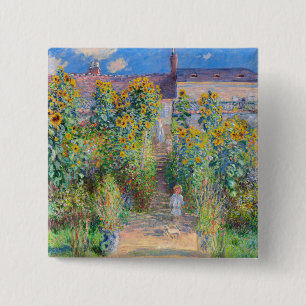 Chapa Cuadrada Claude Monet - El jardín del artista en Vetheuil