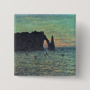 Chapa Cuadrada Claude Monet el   la aguja hueco en Etretat, 1883