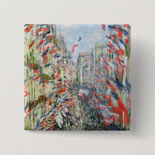 Chapa Cuadrada Claude Monet el la ruda Montorgueil, París