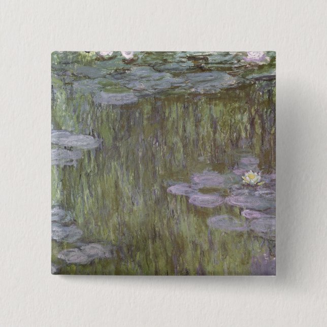 Chapa Cuadrada Claude Monet el | Nympheas en Giverny, 1918 (Anverso)