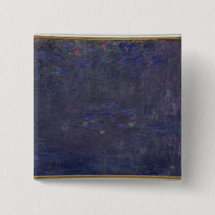 Chapa Cuadrada Claude Monet el   Waterlilies: Reflexiones de