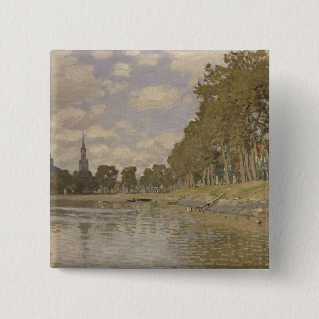 Chapa Cuadrada Claude Monet el | Zaandam 1871 (Anverso)