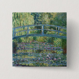 Chapa Cuadrada Claude Monet - estanque de Lily del Agua, Armonía 