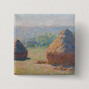 Chapa Cuadrada Claude Monet - Haystacks, fin de verano