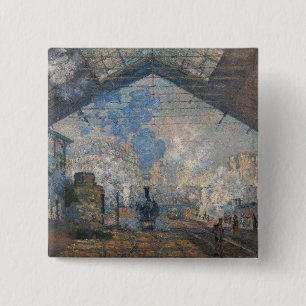 Chapa Cuadrada Claude Monet - La Estación de Saint-Lazare