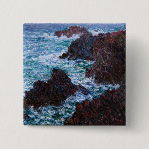 Chapa Cuadrada Claude Monet - Las Rocas en Belle-Ile, Costa Salva