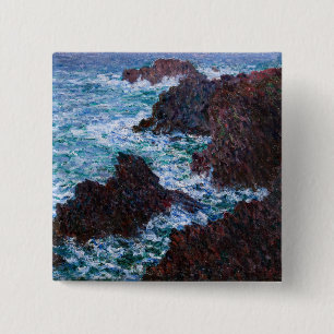 Chapa Cuadrada Claude Monet - Las rocas en Belle-Ile, Costa Salva