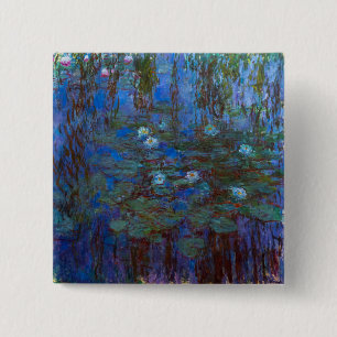 Chapa Cuadrada Claude Monet - Nenúfares azules