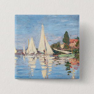 Chapa Cuadrada Claude Monet - Regattas at Argenteuil