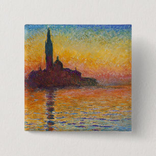 Chapa Cuadrada Claude Monet - San Giorgio Maggiore al Crepúsculo