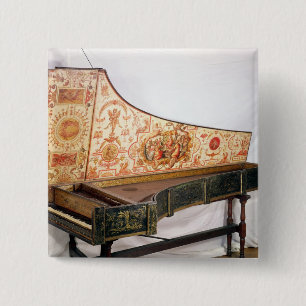 Chapa Cuadrada Clavicordio dorado y pintado