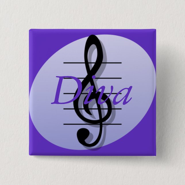 Chapa Cuadrada Clef agudo, diva (Anverso)