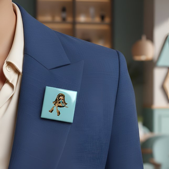 Chapa Cuadrada Cleo Button (Subido por el creador)