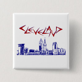 Chapa Cuadrada Cleveland Skyline