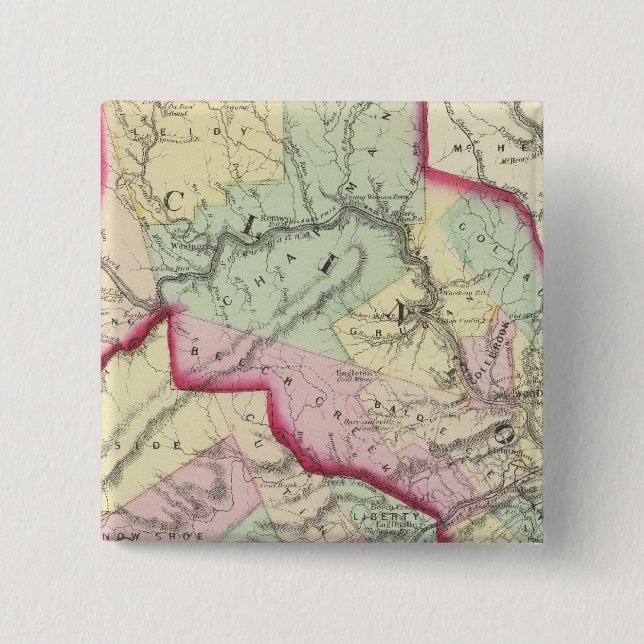 Chapa Cuadrada Clinton, condados centrales (Anverso)