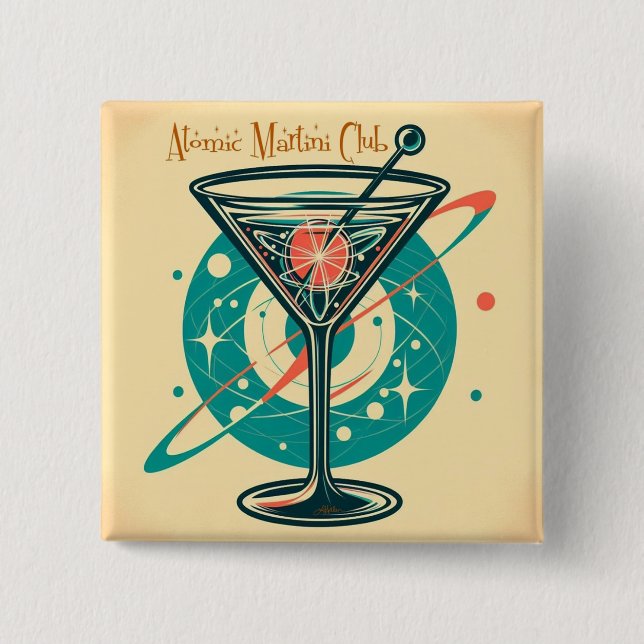 Chapa Cuadrada Club de Martini Atómico (Anverso)