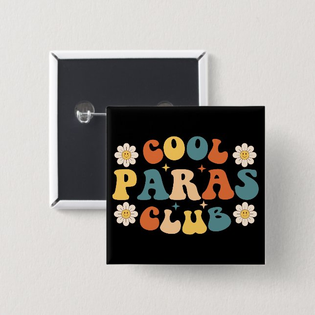 Chapa Cuadrada Club de Paras Geniales (Anverso y reverso)