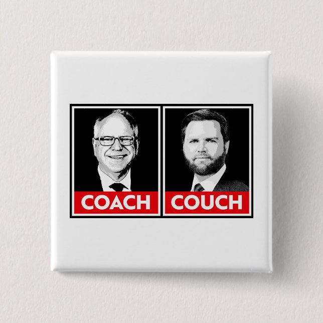 Chapa Cuadrada Coach vs Couch (Anverso)
