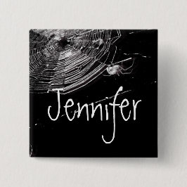 Chapa Cuadrada Cobwebs y arañas blancas