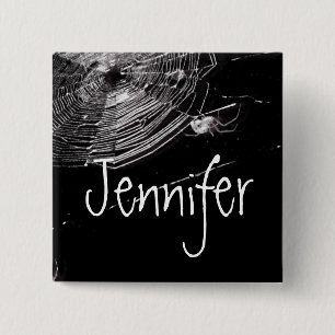 Chapa Cuadrada Cobwebs y arañas blancas