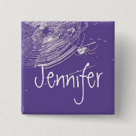 Chapa Cuadrada Cobwebs y arañas blancas