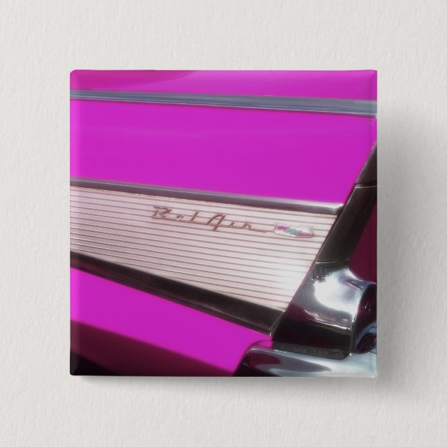 Chapa Cuadrada Coche clásico: Bel Air de Chevrolet (Anverso)