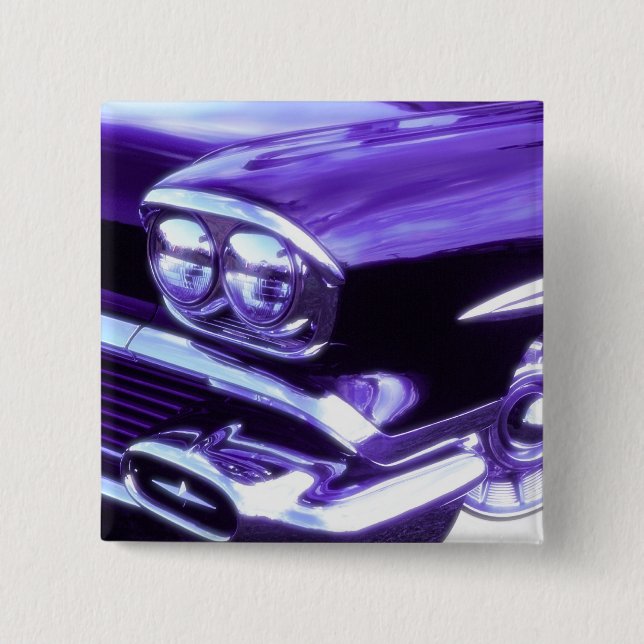 Chapa Cuadrada Coche clásico: Chevrolet 1958 (Anverso)