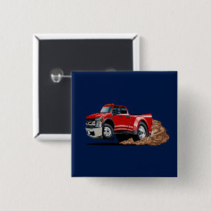 Chapa Cuadrada coche de dibujos animados