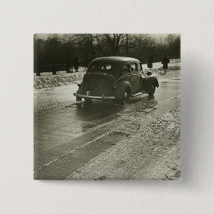 Chapa Cuadrada Coche en el camino