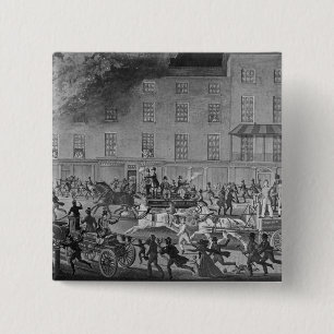 Chapa Cuadrada Coches de bomberos de Londres